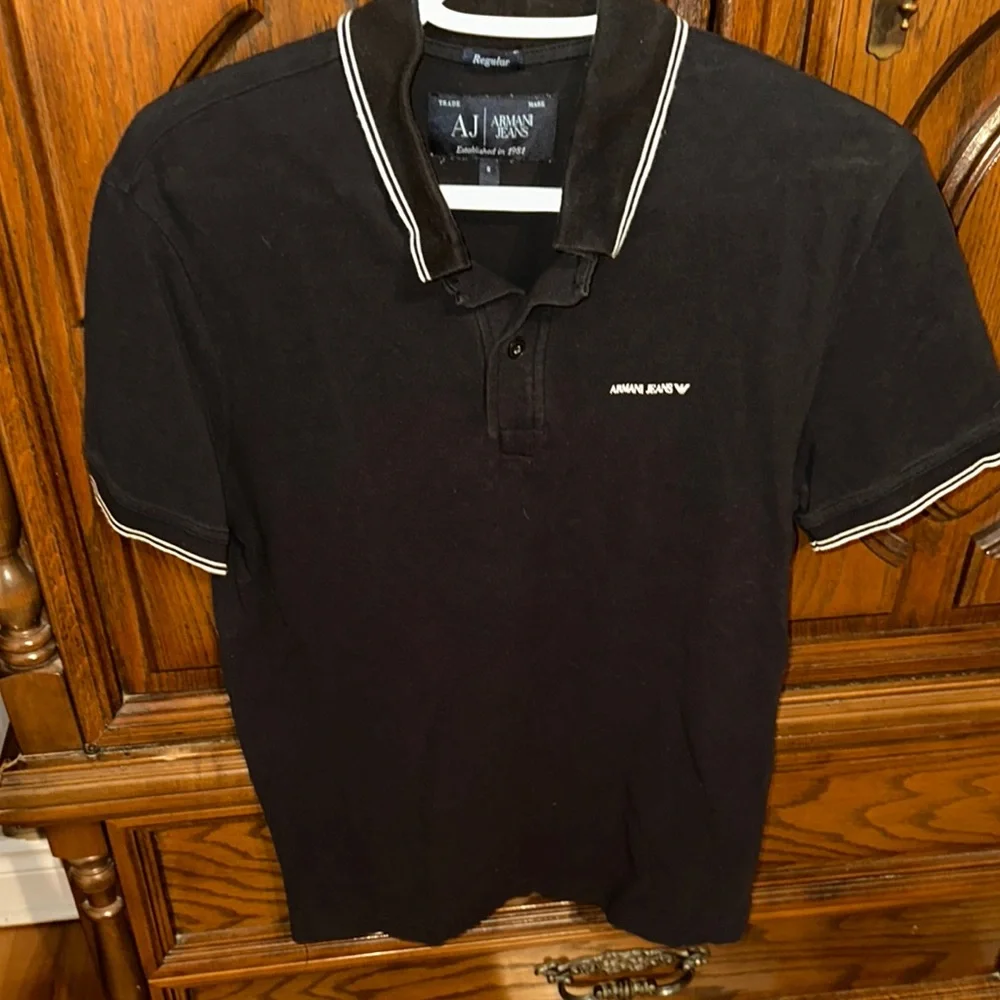 Armani jeans black polo - Picture 1 of 3